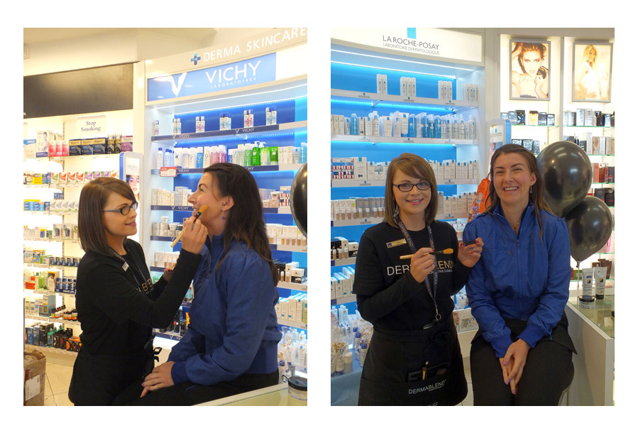 Sinead from our Poppyfields Clonmel store demoing Dermablend on a client at their recent Dermablend Event.