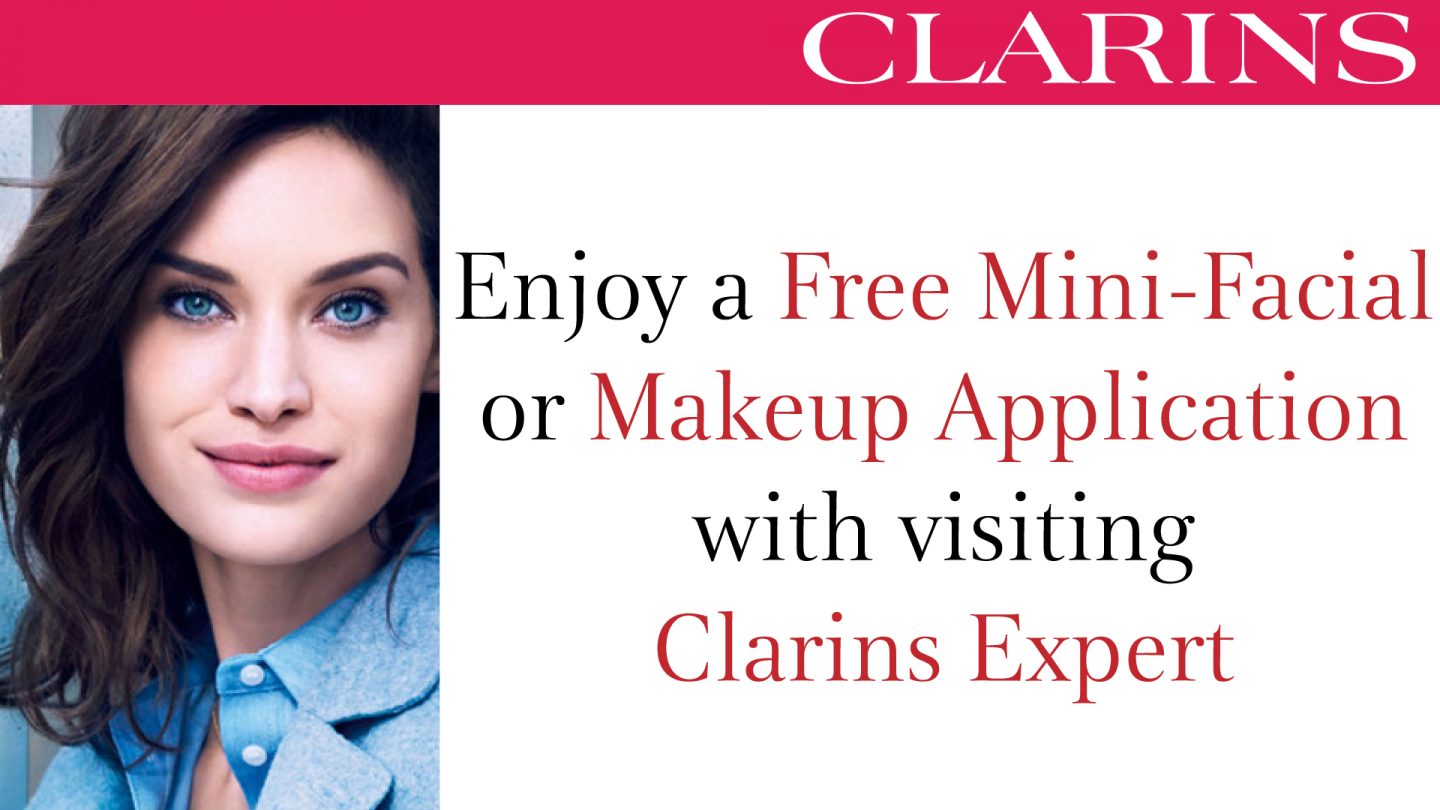 Free Clarins Mini-Facial or Makeup Applications