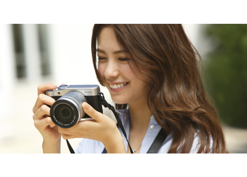 Woman with Fujiflm XA10 Camera